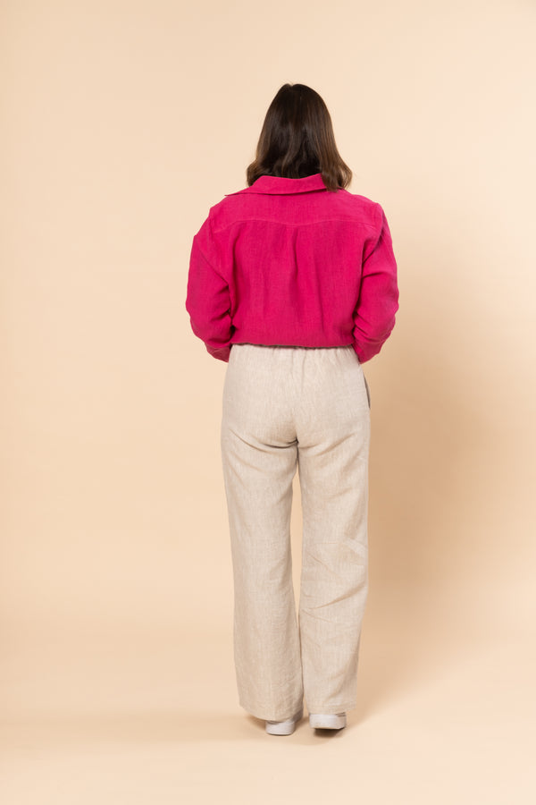 179.00 Lila Linen Pant - Natural WillouNZ