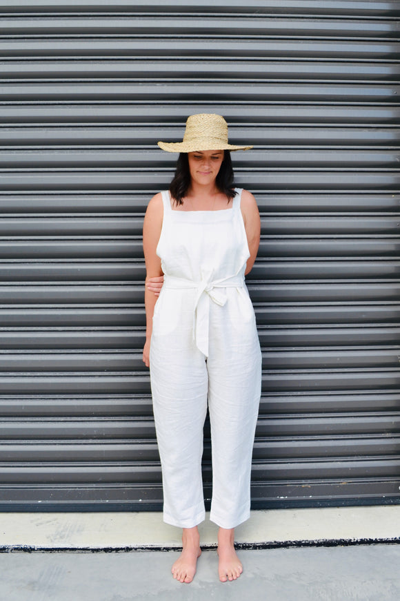 107.00 Lola Jumpsuit - Ivory WillouNZ