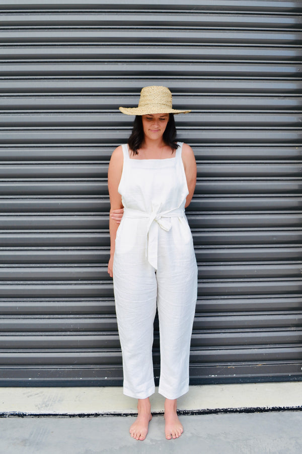 107.00 Lola Jumpsuit - Ivory WillouNZ