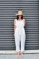 107.00 Lola Jumpsuit - Ivory WillouNZ