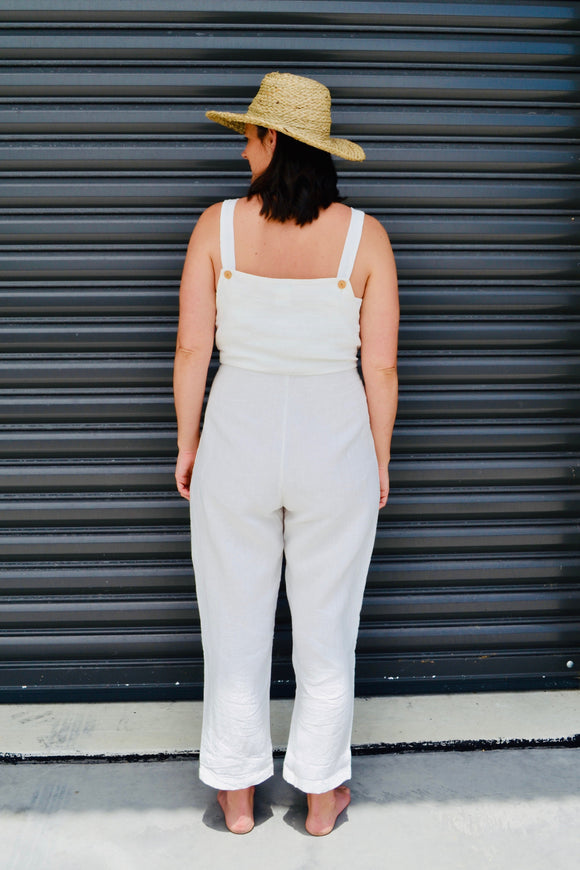 107.00 Lola Jumpsuit - Ivory WillouNZ